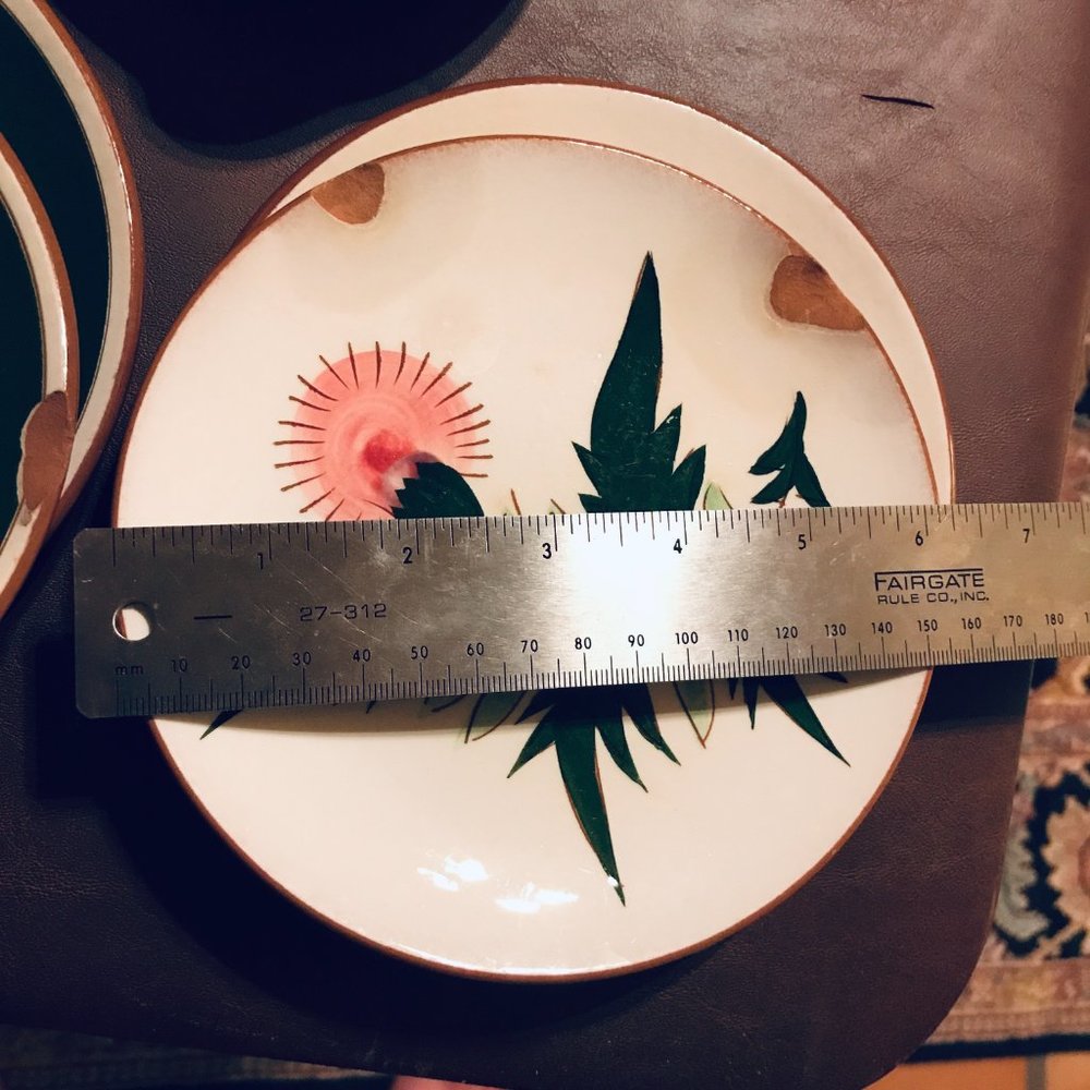 Vintage Stangl Thistle Dinnerware- pink green white floral (19 pieces avail.) - Picture 11 of 14